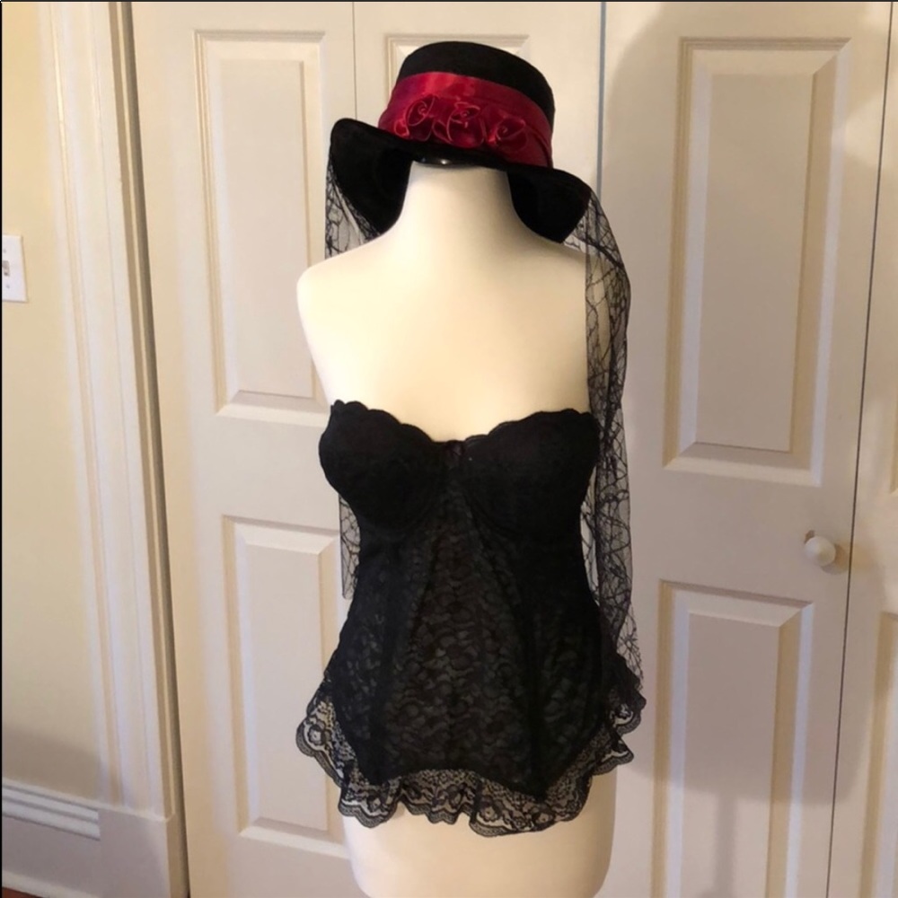 Black Lace Corset Top